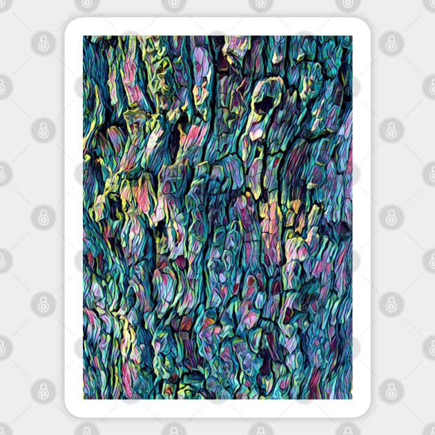 Textured Bark in Surreal Sticker by LuvbuzzArt